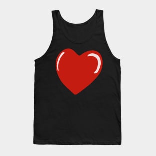 Red heart love Tank Top